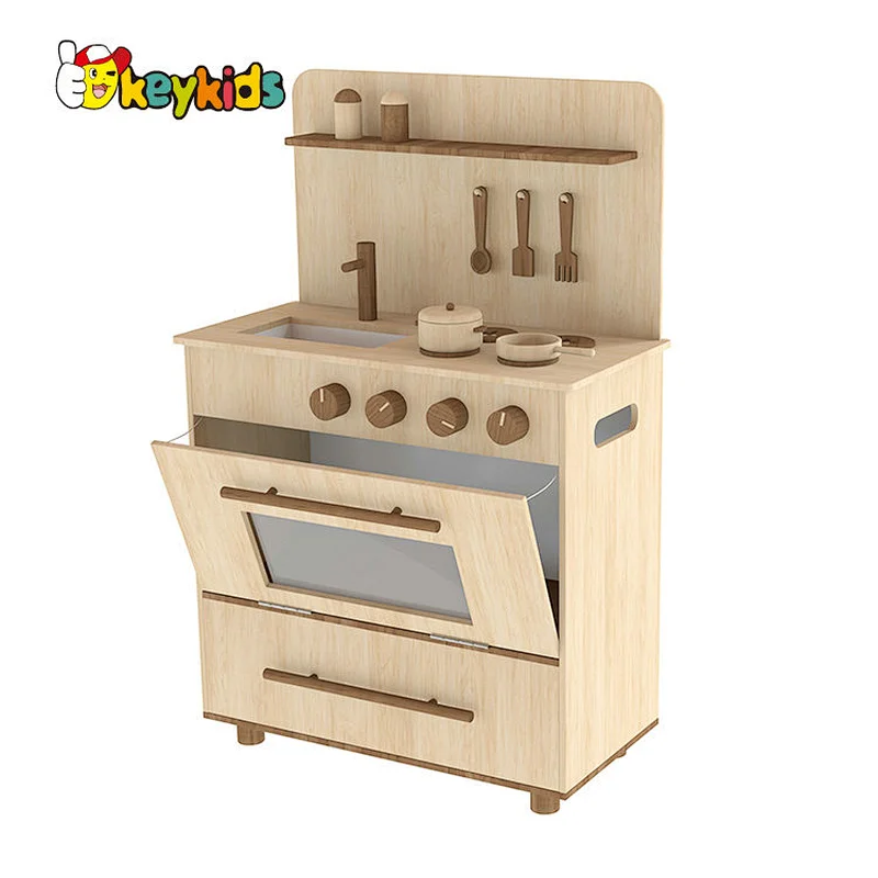 New Design Children Wooden Kids Children Cooking Play Kitchen Toy Set for Wholesale W10C747