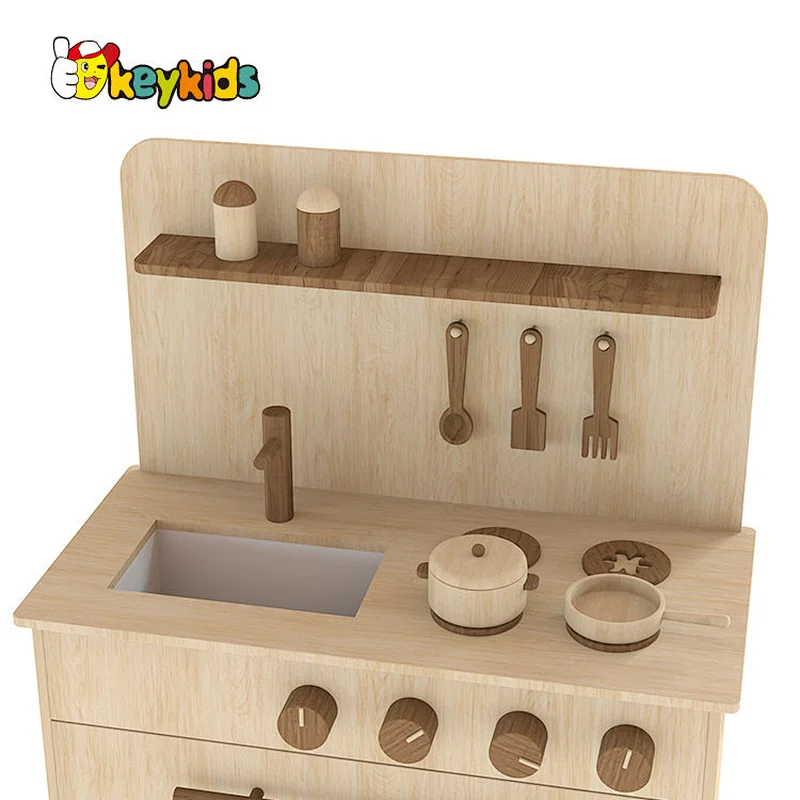 New Design Children Wooden Kids Children Cooking Play Kitchen Toy Set for Wholesale W10C747